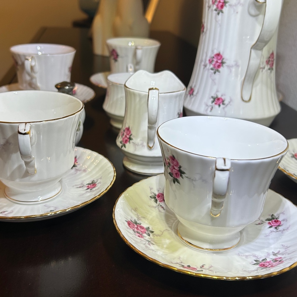 Vintage Princess House by Hammersley Windsor Rose fine bone china tea/coffee set - Picture 7 of 15